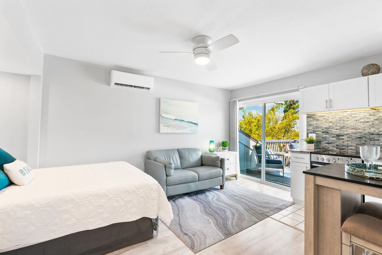 Smart TV, books, video library, stereo