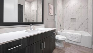 Bathroom - Landing | Beautiful 2BD, Pool, Game Room (Houston)