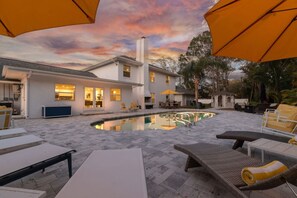 Outdoor pool, a heated pool