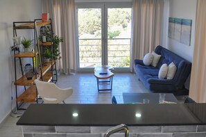 Comfort Apartment, 2 Bedrooms, Mountainside | Living area | 40-inch LCD TV with satellite channels - Lavender Residence Kusadasi (Kusadasi)