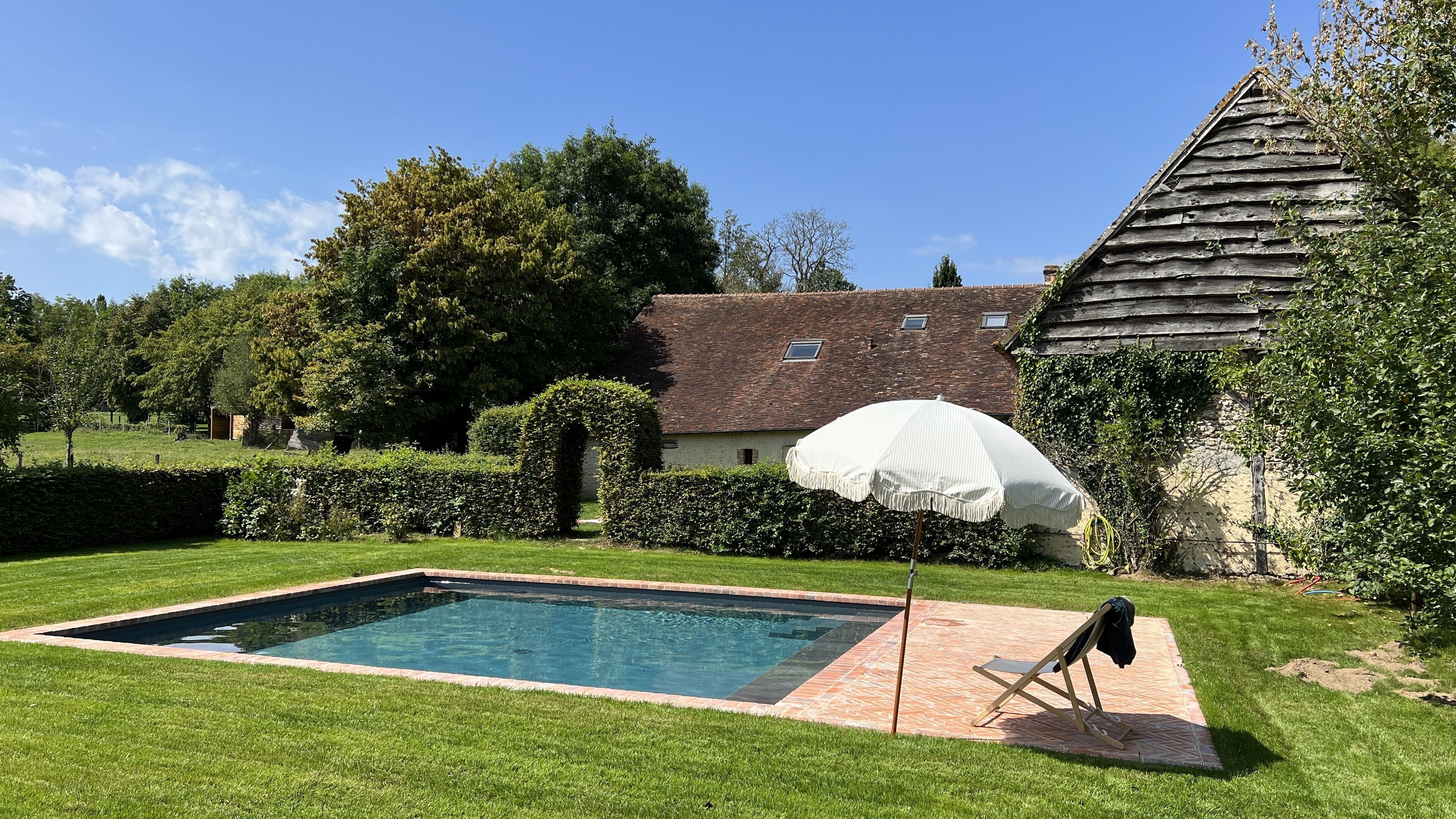 Piscine extérieure, piscine chauffée