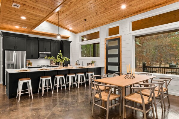 Dining - Luxe Cabin Retreat | Game Room | Outdoor Fun (Broken Bow)