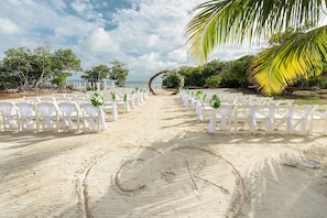 Outdoor banquet area