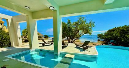 Oceanfront 5 bedroom Hibiscus House Private Villa Beach BEST Pool on the Island