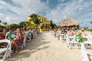 Outdoor banquet area