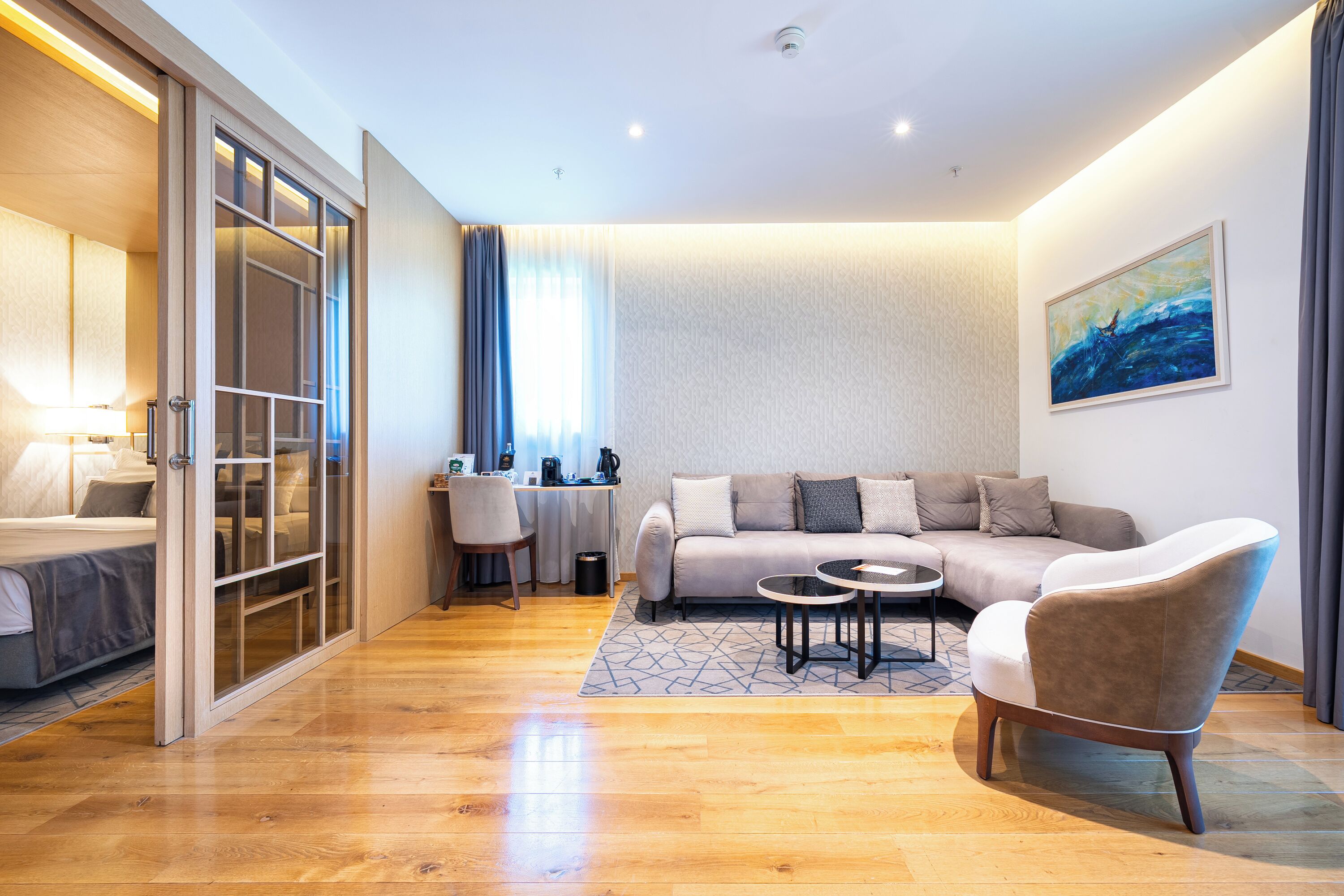 Junior Suite | Living area | 40-inch LED TV with digital channels