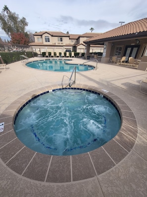 Outdoor pool, a heated pool