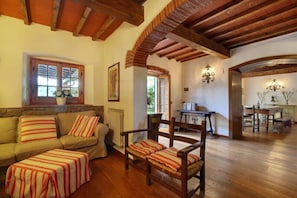 Fernseher, Kamin, DVD-Player