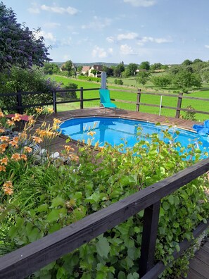 Piscine extérieure, piscine chauffée