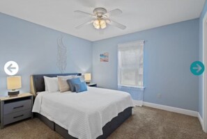 4 slaapkamers, een bureau, een strijkplank/strijkijzer, gratis wifi