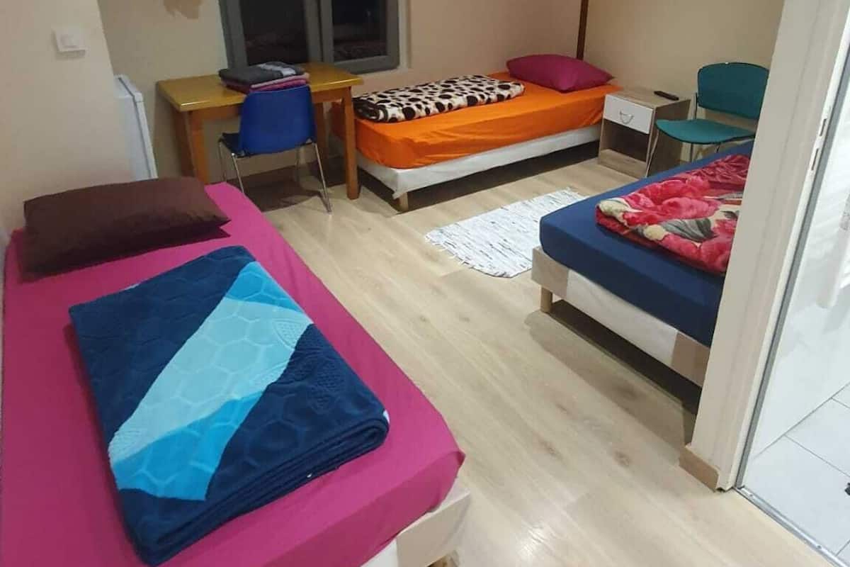 基础三人房 | 办公桌、免费 WiFi、床单