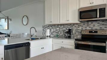 Microwave, oven, stovetop, dishwasher