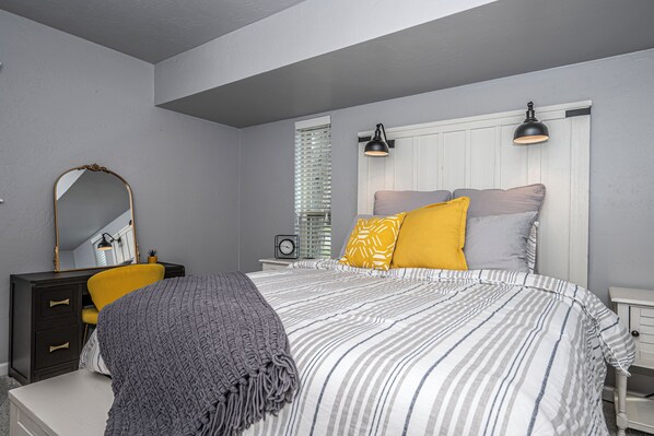 3 bedrooms, iron/ironing board, travel cot, WiFi