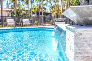 A heated pool - Gertrude's Siesta | Pool & Spa, 100% Private, 5-min bike to Siesta Key Beach, 3-miles to Village! (Siesta Key)