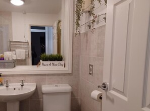 Business Apartment | Bathroom | Free toiletries, hair dryer, towels, soap