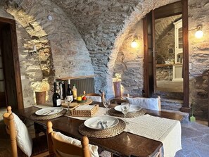 Dining - 13th-century Stone House in Southern France. (Faugères)