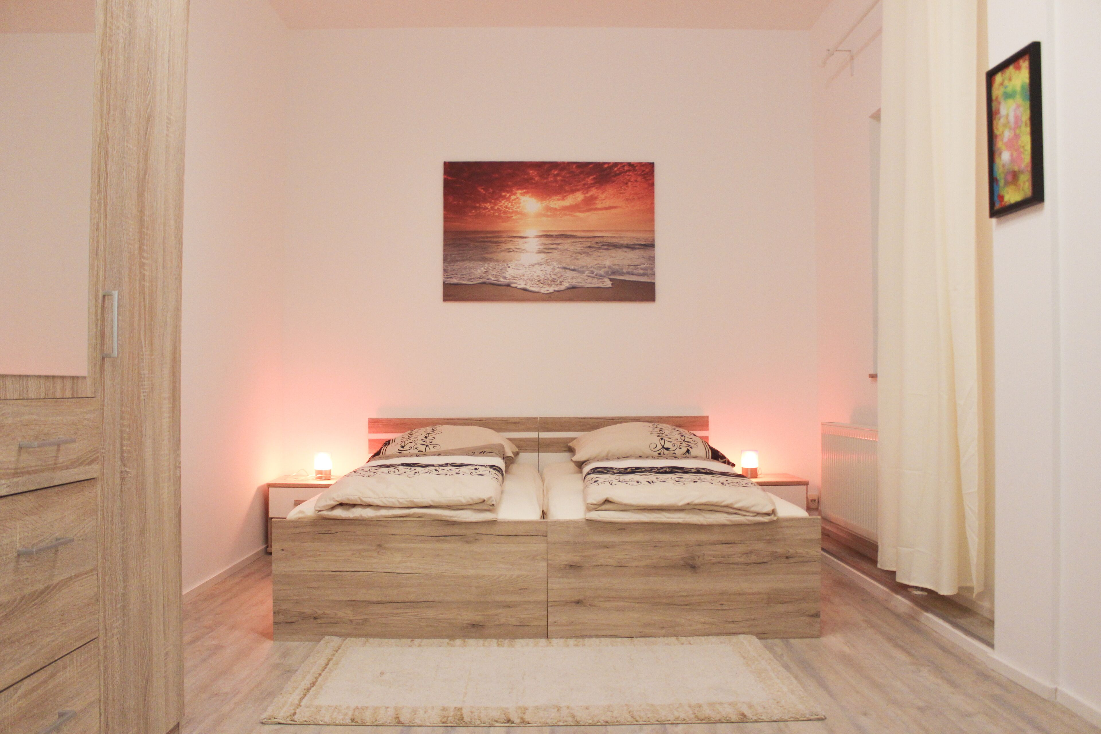 2 bedrooms, iron/ironing board, WiFi, bed sheets