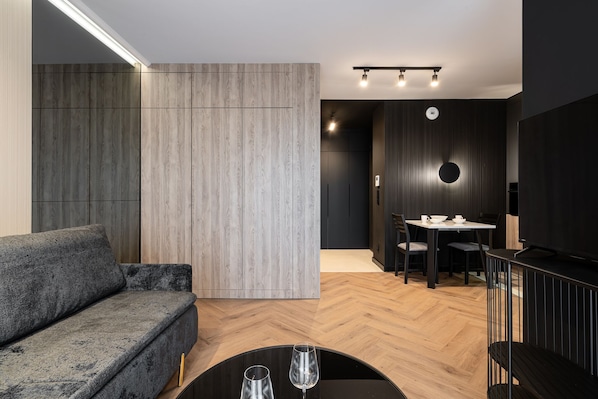 Deluxe Apartment, Non Smoking | Living area - RentPlanet - Browary Wrocławskie (Wroclaw)