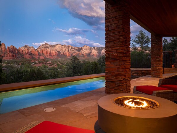 A heated pool