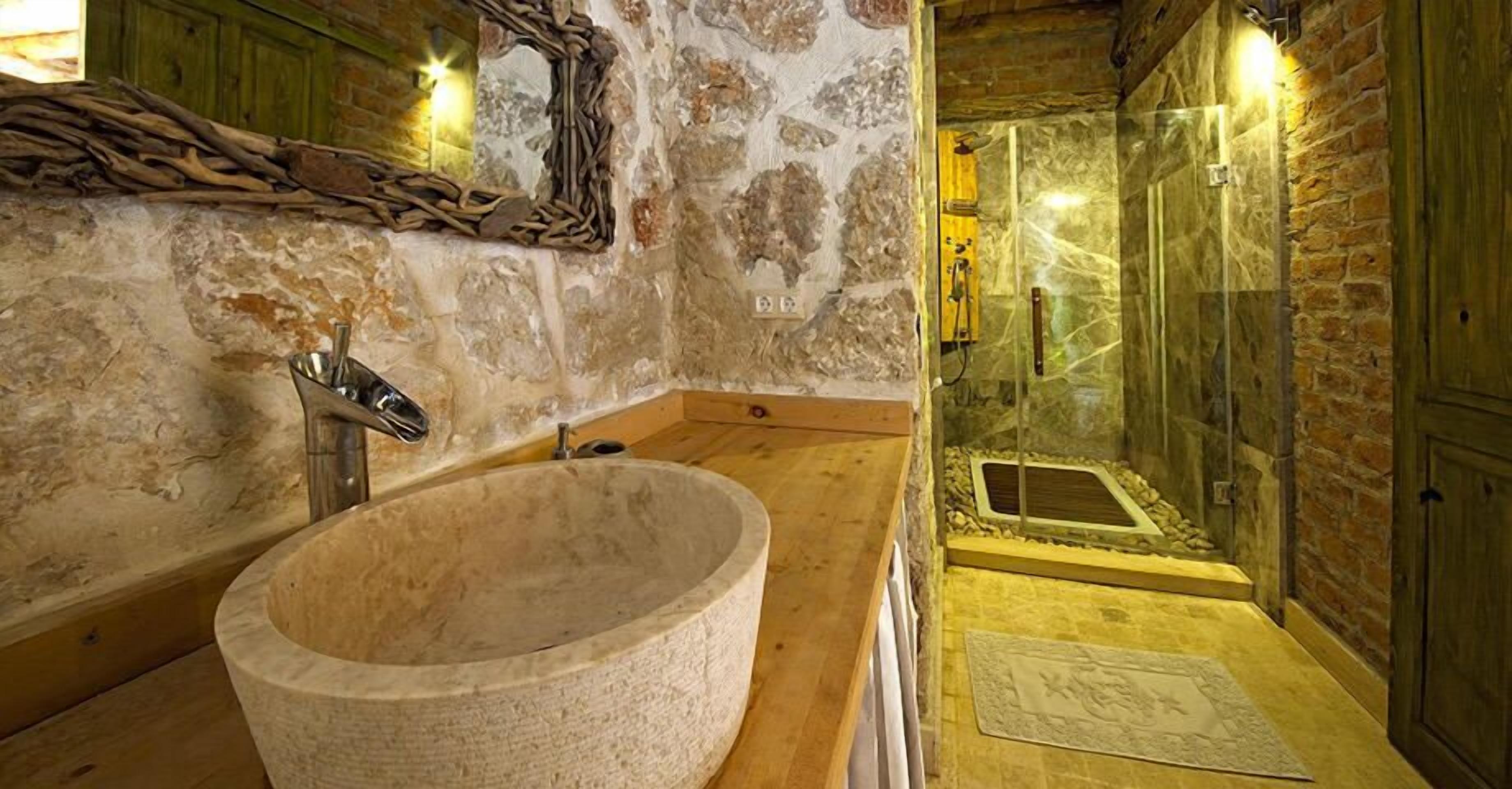 Premier Villa | Bathroom | Designer toiletries, hair dryer, slippers, towels