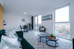 Apartment | Living area - Modern 2 bed Duplex Apartment (Salford)