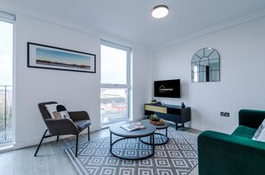 Apartment | Living area - Modern 2 bed Duplex Apartment (Salford)