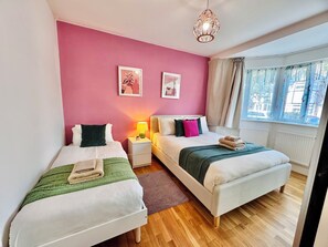 1 bedroom, iron/ironing board, travel crib, internet