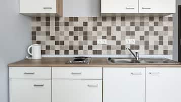 Deluxe-Apartment, 1 Queen-Bett | Eigene Küche | Mini-Kühlschrank, Herdplatte, Espressomaschine