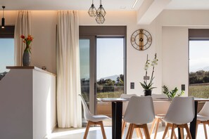 Dining - Brand new modern villa, no car needed! (Panormo)