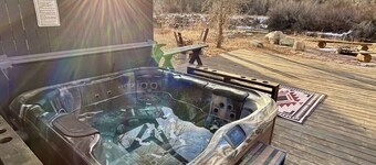 Pet-Friendly Cabin with River Access, Hot Tub & Mountain Views!