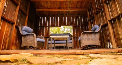 Pet-Friendly Studio Cabin with River Access, Mountain Views & Hot Tub!