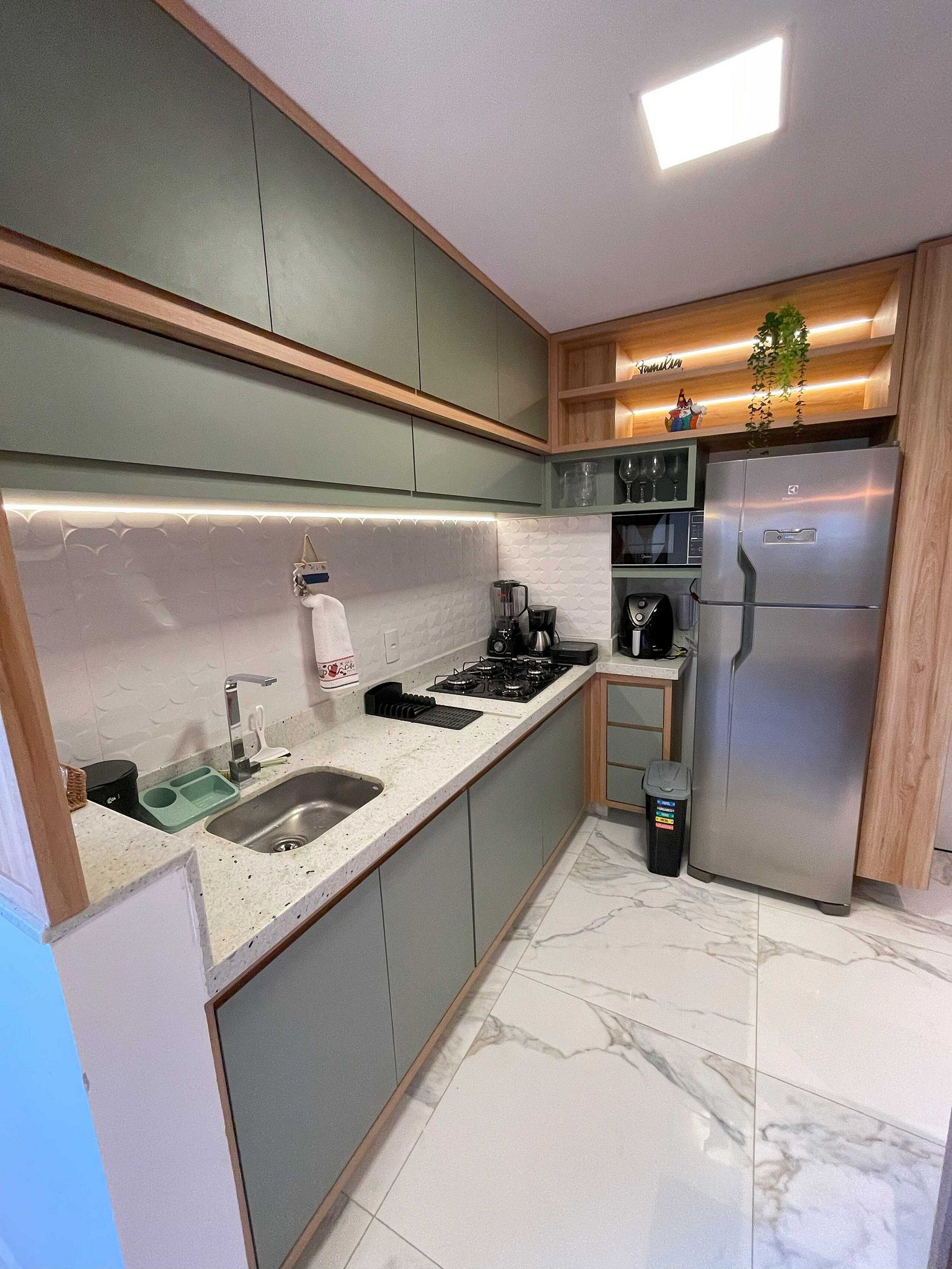 Apartamento Jardins | Eigene Küche | Wasserkocher mit Kaffee-/Teezubehör, Kühlschrank, Mikrowelle, Ofen