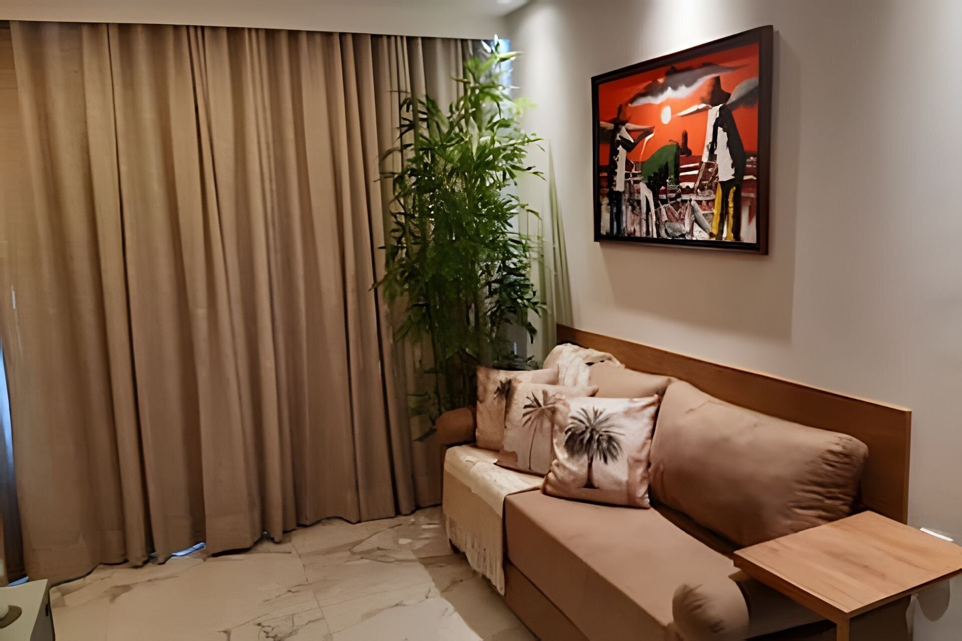 Apartamento Deluxe | Zona de estar | Smart TV de 50 pulgadas con canales digitales