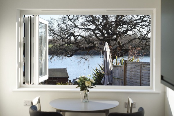 Overlooking the water