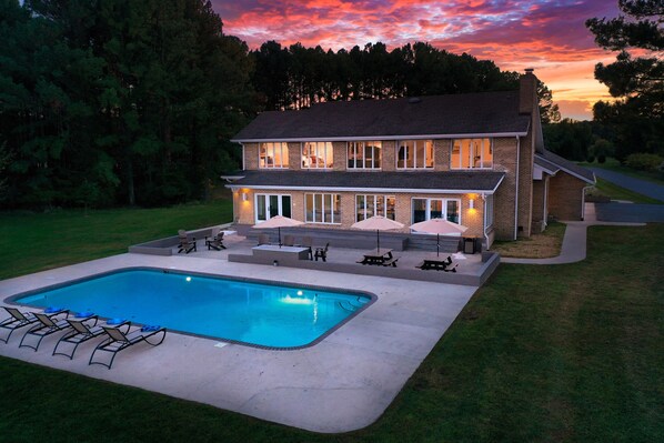 A heated pool