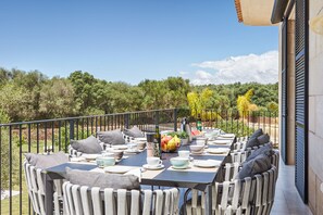 Outdoor dining - Sommer Villa auf Mallorca Nahe Es Trenc Strand (Ses Salines)