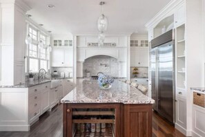 Fridge, microwave, oven, stovetop - The Beach Estate, Panoramic Ocean Views, 5700 sqft (Mattapoisett)