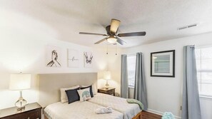 2 bedrooms, in-room safe, iron/ironing board, WiFi