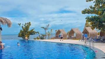 On the beach, white sand