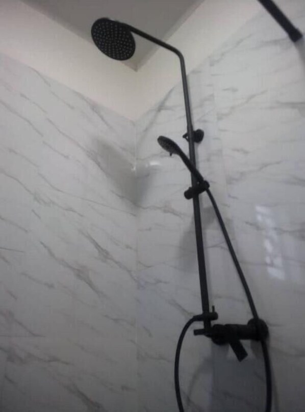 Soap, shampoo, toilet paper
