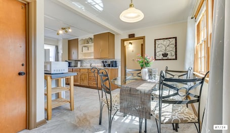 Dining. Walk to Iowa State University: Pet-Friendly Apartment!