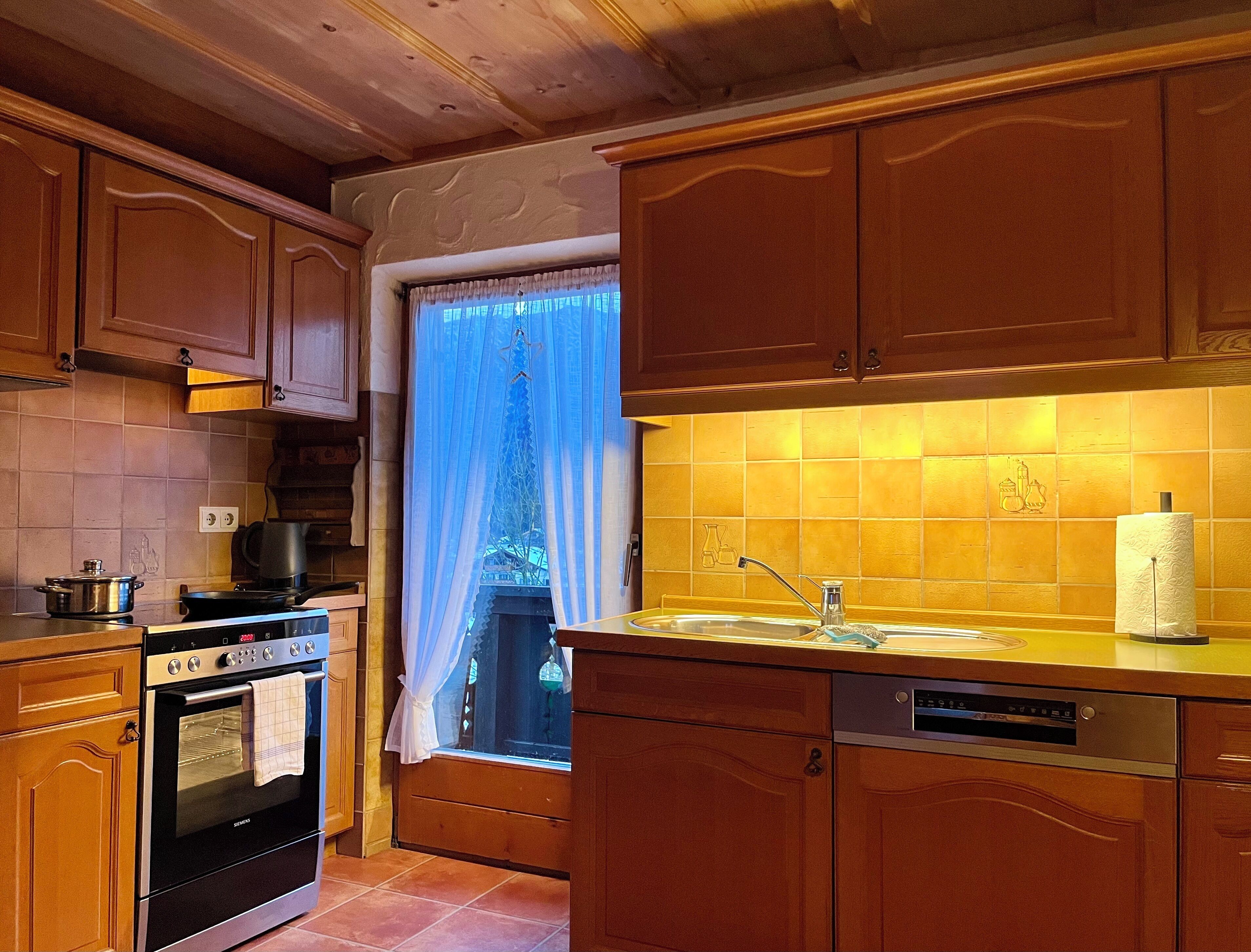 Fridge, oven, stovetop, dishwasher