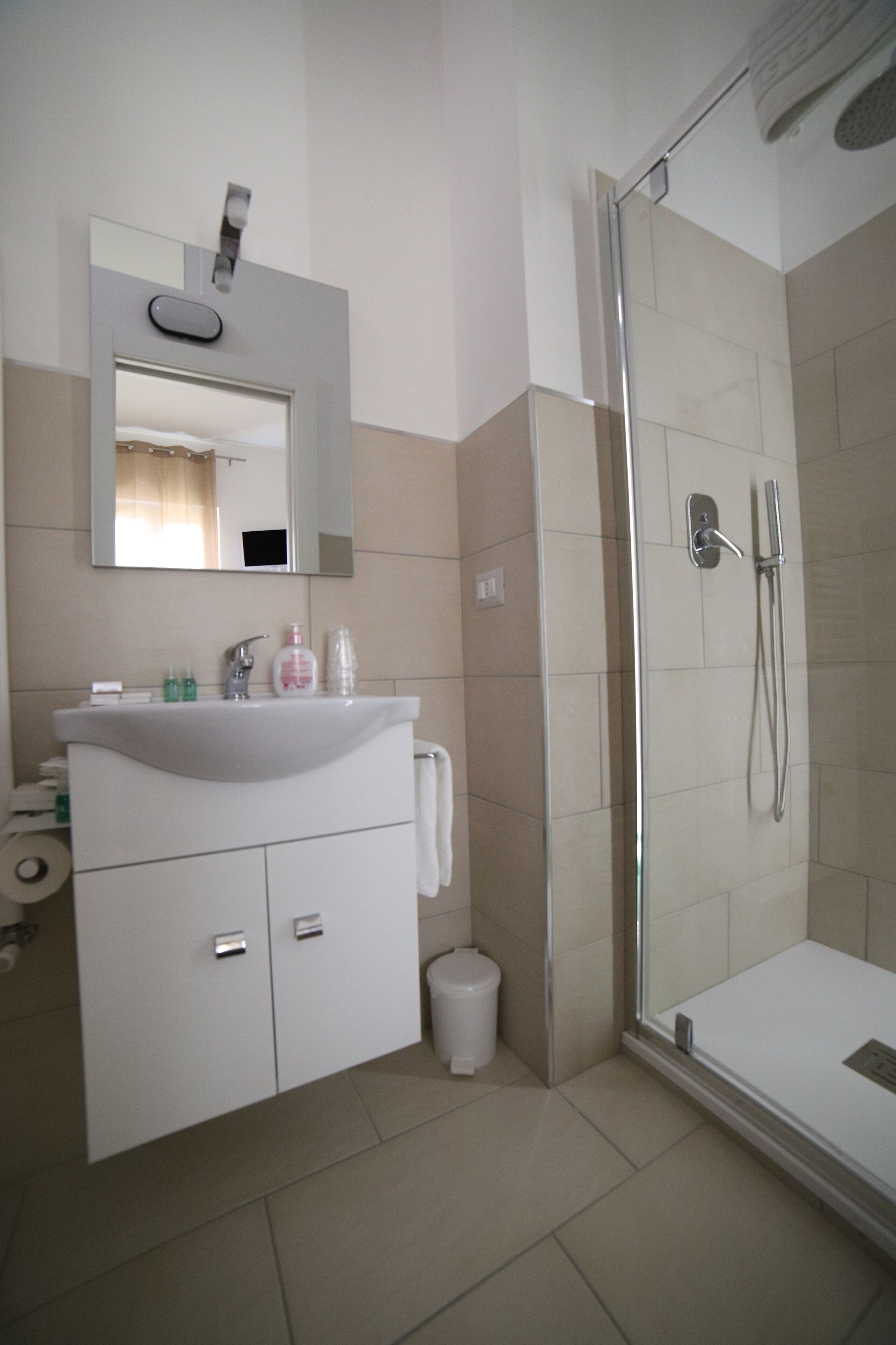 Dutxa, assecador de cabells, tovalloles i sabó 