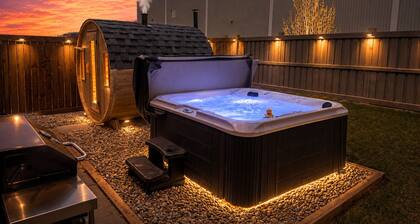 Urban Utopia - Hot Tub - Barrel Sauna - BBQ - Firetable - AC