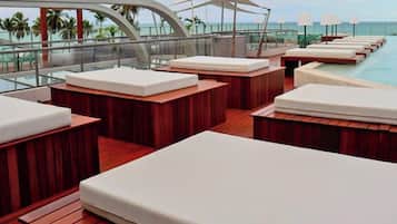 Deluxe Quadruple Room | Pool | 2 outdoor pools, open 8:00 AM to 10:00 PM, sun loungers