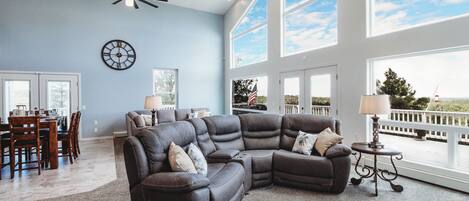 Smart TV, fireplace, video games, books