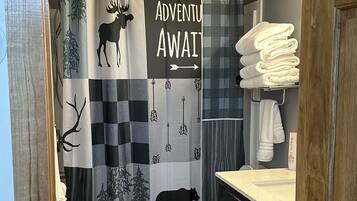 Hiustenkuivaaja, pyyhkeet, saippua, sampoo