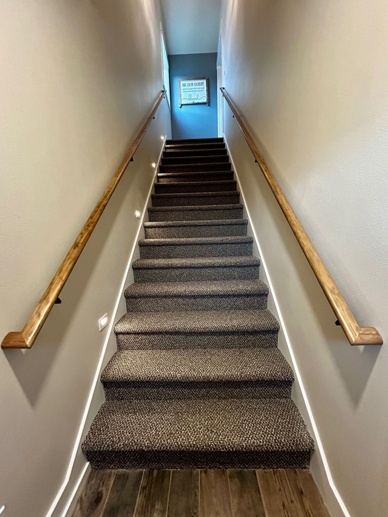 Staircase from main entrance up to the apartment entrance