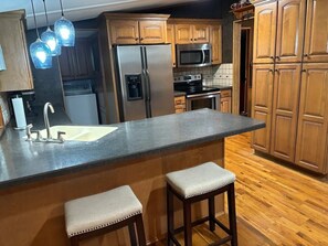 Fridge, microwave, oven, stovetop - 3 Bedroom 2 Bath home located on farm land/private but only 2 minutes from town. (Frankfort)