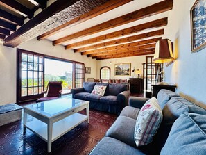 TV, fireplace - Maset CostaBravaSi - with pool, views, parking (Sant Feliu de Guíxols)